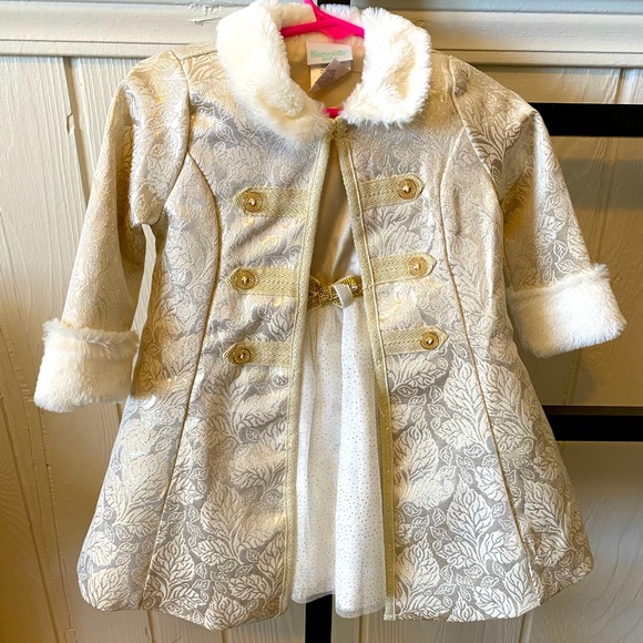 Nannette Gold/Cream Dress and Jacket | Size: 18 Months - Picture 2 of 6